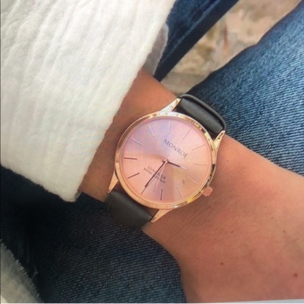 NWT Monroé Classique Watch in Sunburst Solérose - Picture 8 of 8